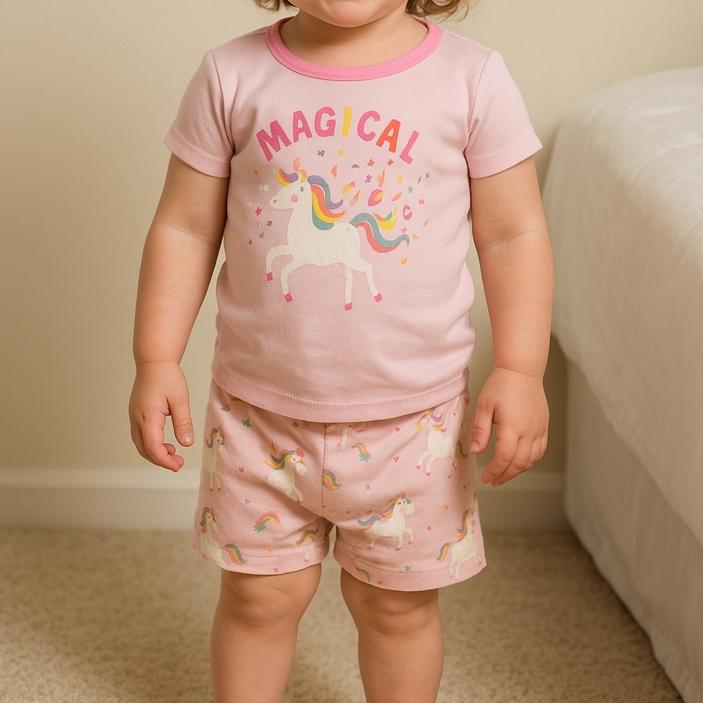 PJ Place Magical Like Mommy Unicorn Pink Kids Pajamas 18 24 Months